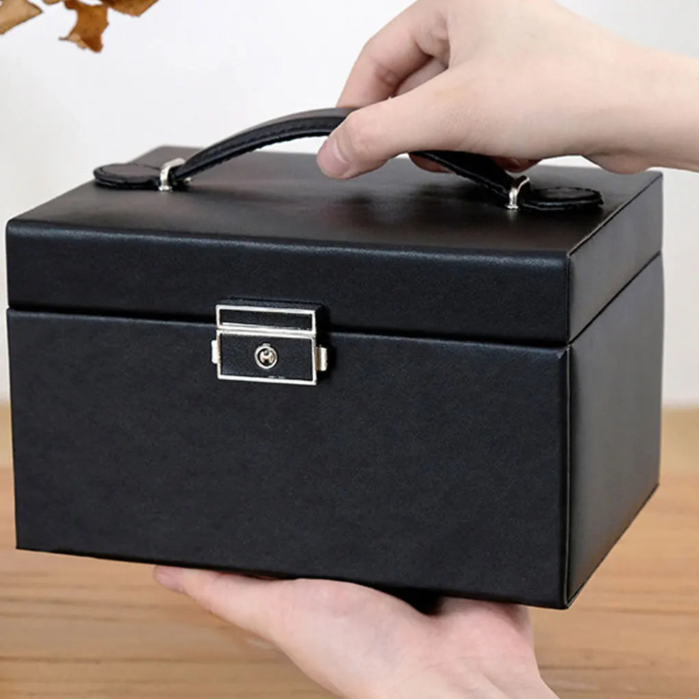 Lockable Jewelry Box With Drawers Elegant Storage Solution For Women Lockable Jewellery Organiser
