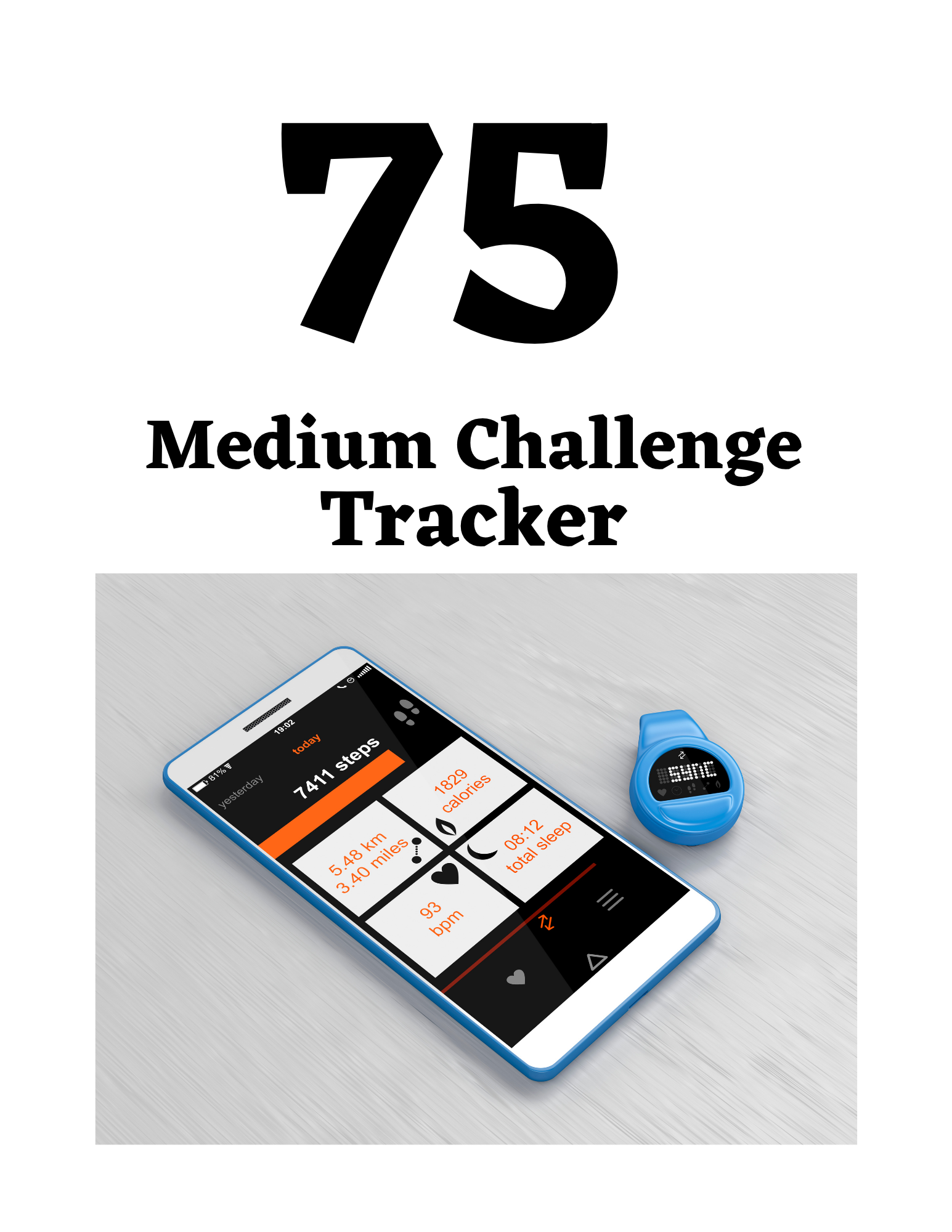 75 Medium Challenge Tracker - Fitness & Wellness Journey - For Corporate Girls