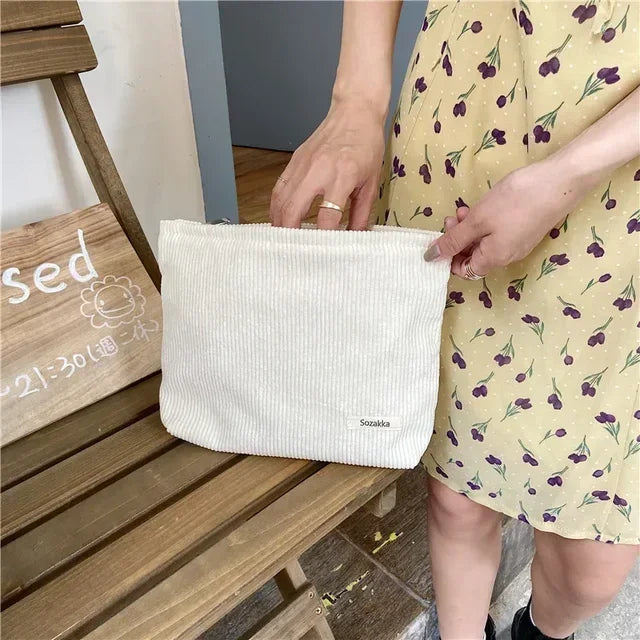 Fashion Women Sweet Cosmetic Bags Makeup Large Purse Bag Zipper Pouch Daily Corduro Outdoor Activities Travel Organiser 2024