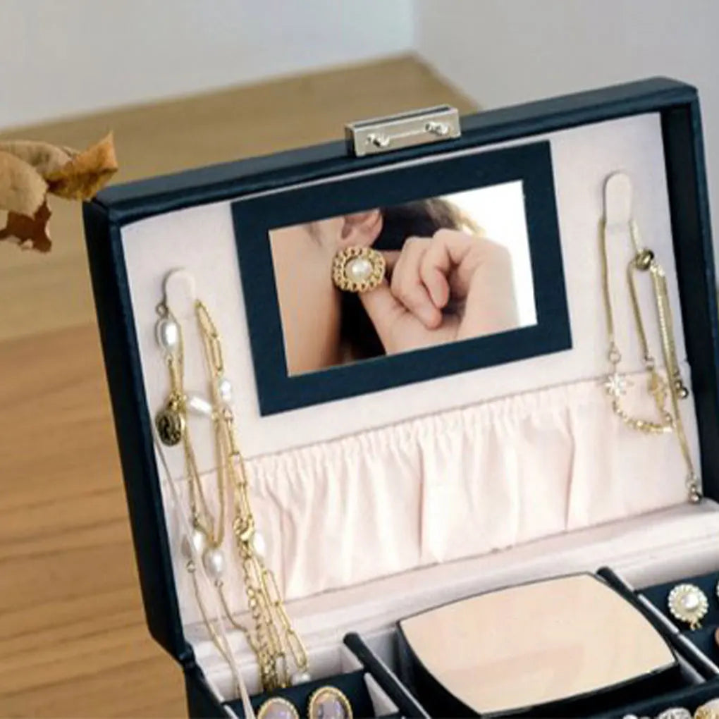 Lockable Jewelry Box With Drawers Elegant Storage Solution For Women Lockable Jewellery Organiser