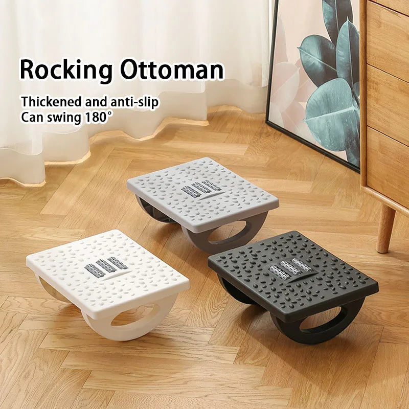 Foot Rest Under Desk Rocking Footstool with Massage Rollers Foot Rest Foot Relaxation Circulation for Home Study Office Work